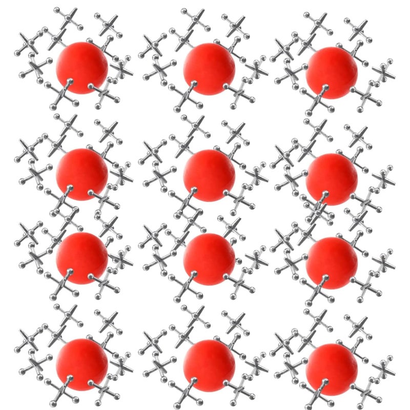 Kicko Metal Jacks Set - 12 Sets per Order - Metallic Jacks and Bouncy Ball Set - for Party Favors, Game Prizes, Kids' Activities, Loot Bag Fillers, Halloween, Easter, Birthday Parties - Image 1